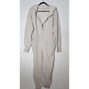 FP Movement x Hatch NWT Maternity Heather Gray Warm Up Jumpsuit Hooded Romper XS